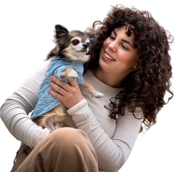 tranparent-girl-wth-dog